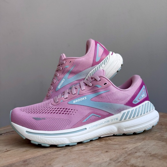 Brooks Adrenaline GTS 23 Women Running Shoes Pink Size 10 Stability Comfort - Picture 3 of 15
